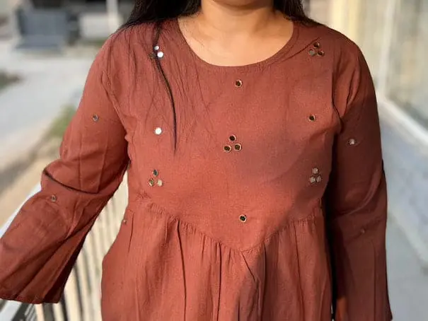 Brown Mirror Kurta Pant Set (1).webp
