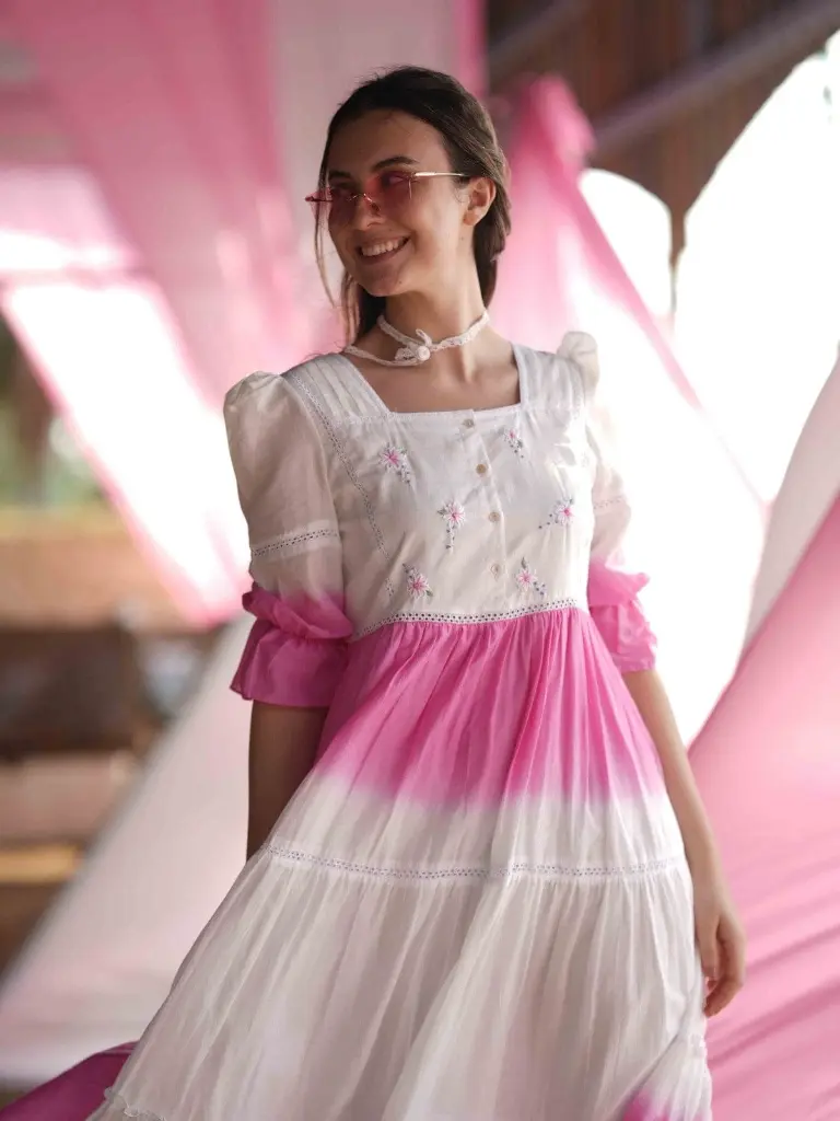 White and Pink Shaded Dress 3.webp