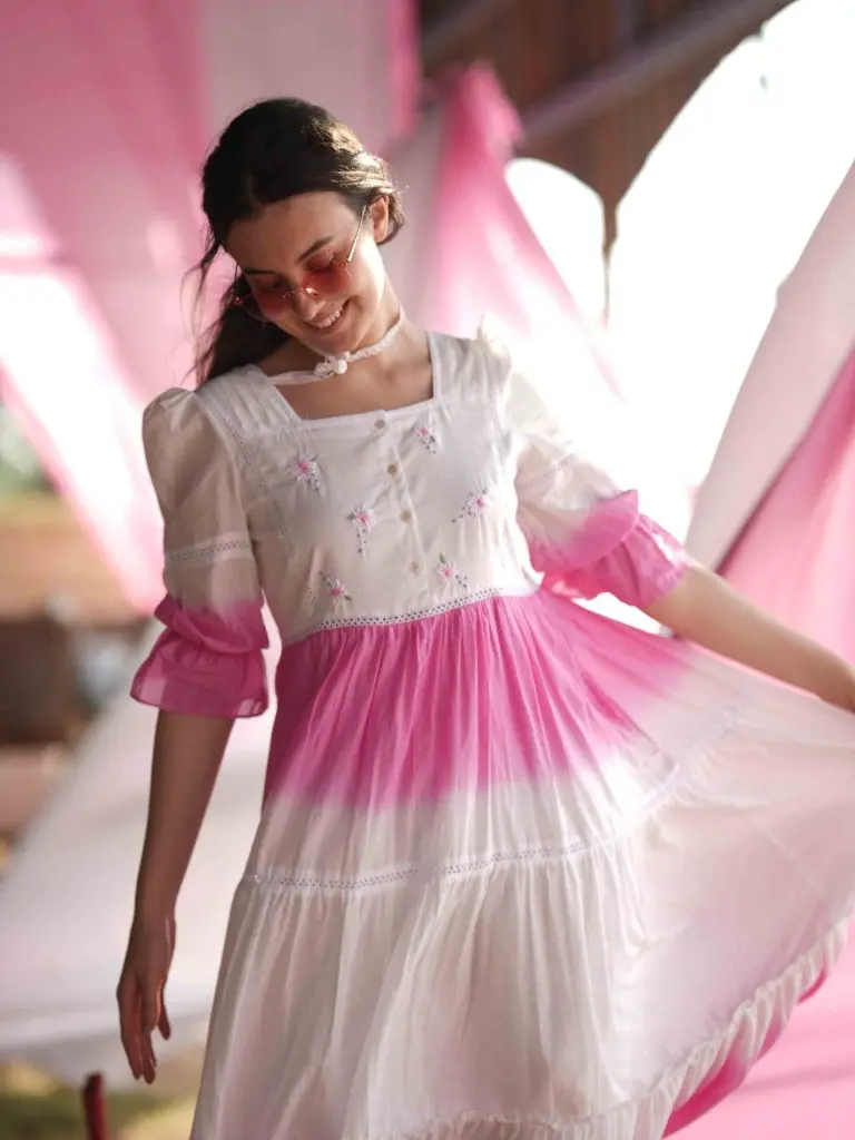 White and Pink Shaded Dress 5.webp