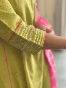 Yellow 3pc Suit with Contrast Leheriya Dupatta 7.webp