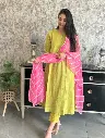 Yellow 3pc Suit with Contrast Leheriya Dupatta 2.webp