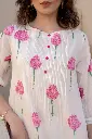 White and Pink Block Print Kurta Pant Set (1).webp
