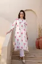 White and Pink Block Print Kurta Pant Set (3).webp