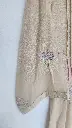 Chiku Beige Kurta Pant Set with light Flower Thread Work5.webp