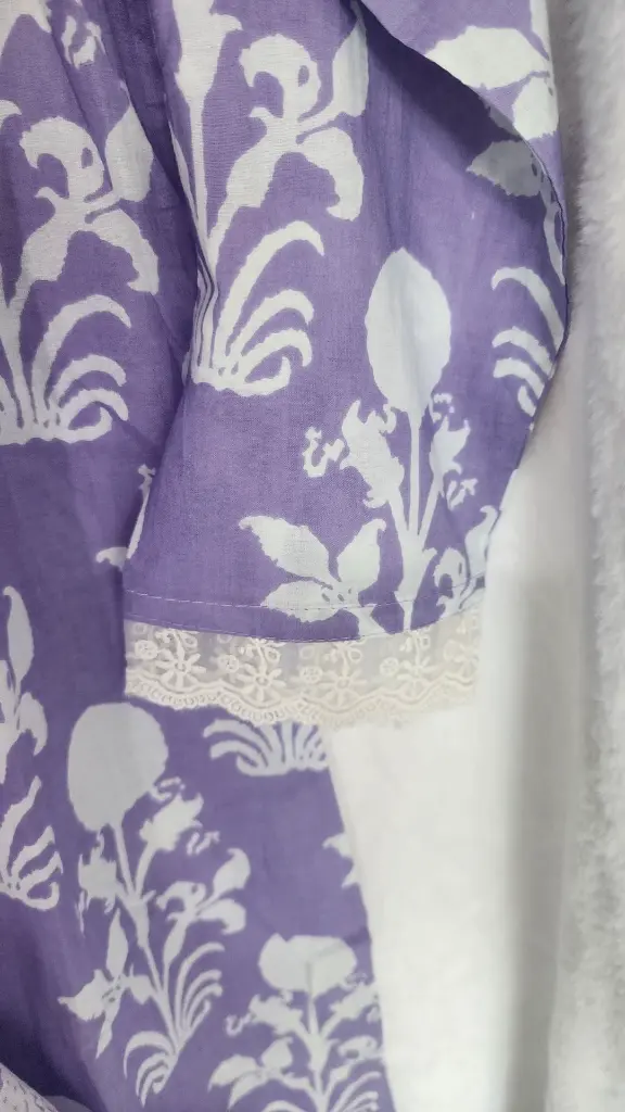 Lace with Flower Design Suit Lavender 4.webp