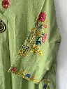 Green Sleeve with Machine Thread work Pure Cotton 6.webp