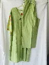 Green Sleeve with Machine Thread work Pure Cotton 9.webp