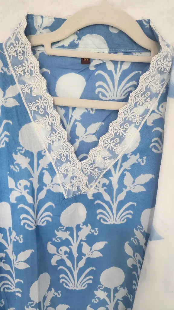 Lace with Flower Design Suit Blue 4.webp