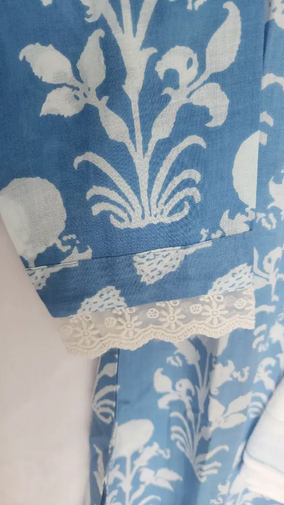Lace with Flower Design Suit Blue 3.webp