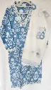 Lace with Flower Design Suit Blue.webp
