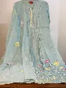 Blue   Mul Chanderi  Stylish pastel Blue embroidered kurta set8.webp