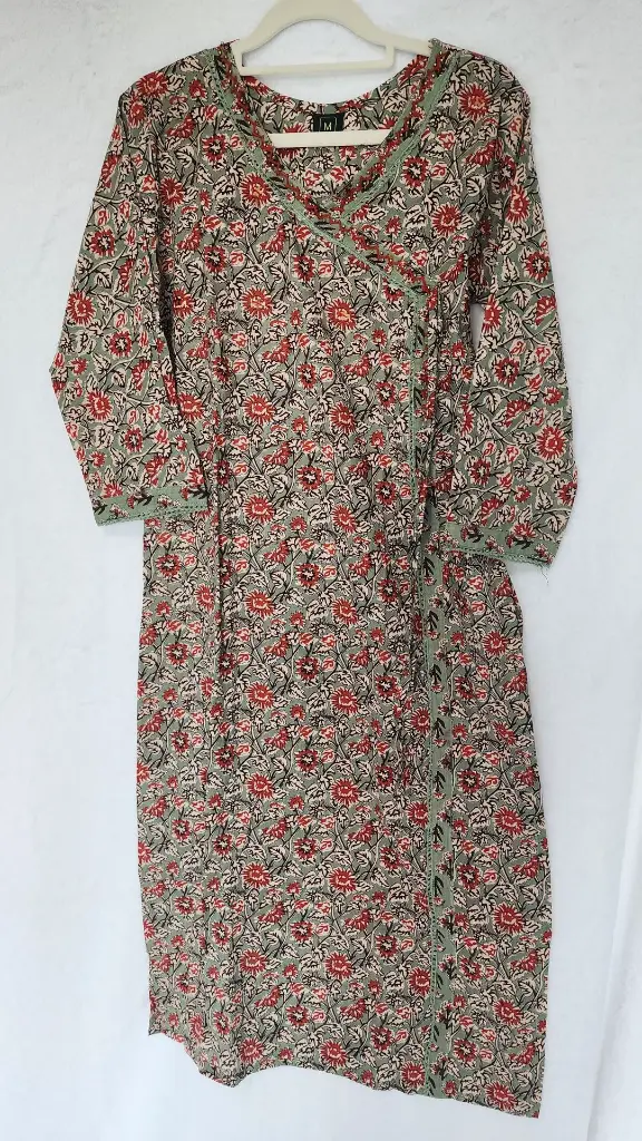Cotton Light Green with Red flower design4.webp