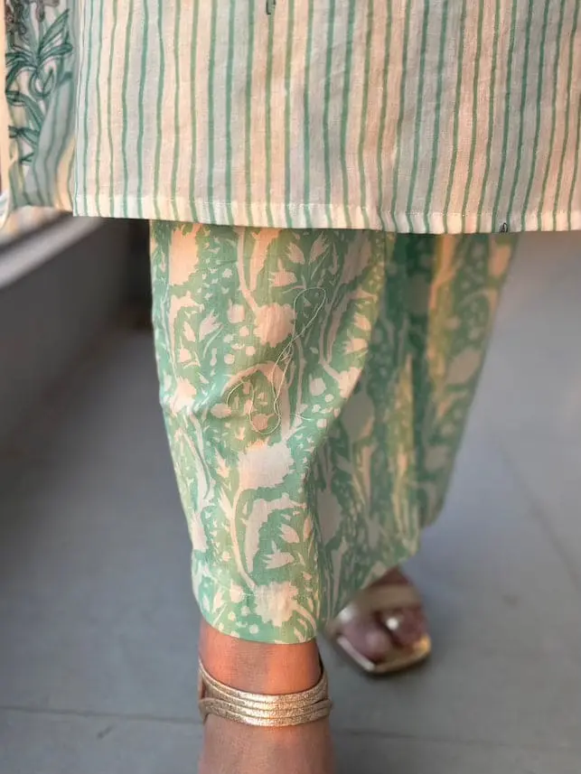 Light Blue   Cotton  Jaypuri Block Print Suit2.webp