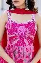 Pink Indowestern Dress with Dupata.webp