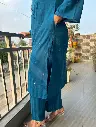 Blue Mirror Kurta Pant Set blue (1).webp