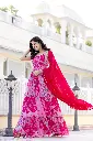 Pink Indowestern Dress with Dupata4.webp