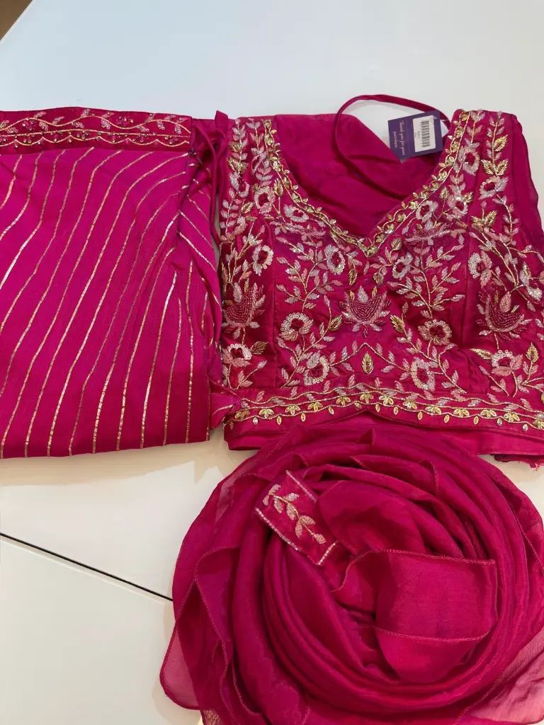 Beautiful Indo Western Tunic with heavy work blouse3.webp