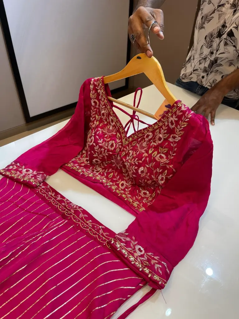 Beautiful Indo Western Tunic with heavy work blouse2.webp