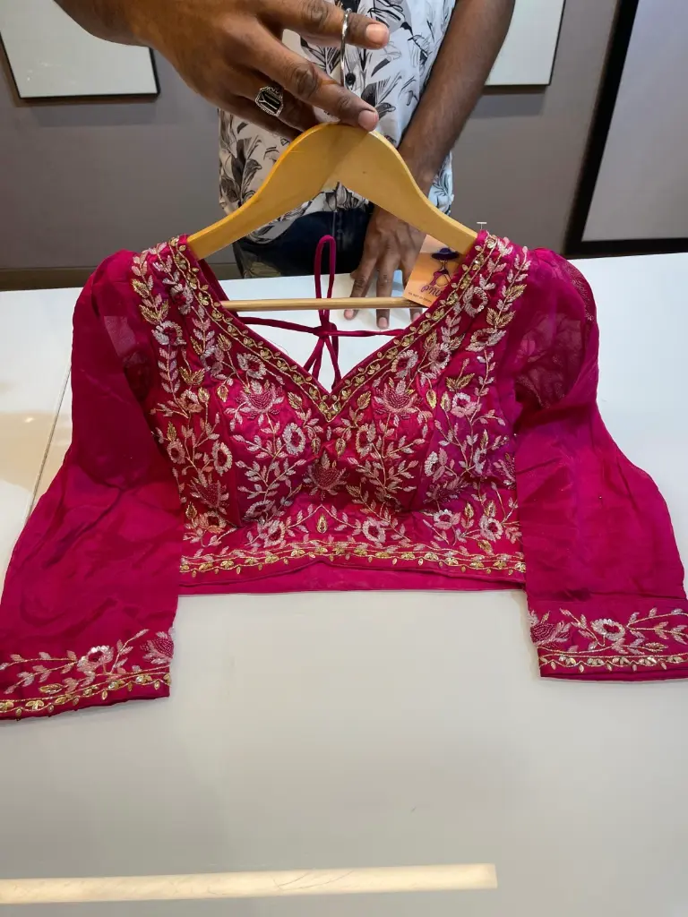 Beautiful Indo Western Tunic with heavy work blouse.webp