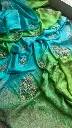 Blue Green Munga Silk Banarasi Weaving Zardozi & Pearl Sequins with Resham.webp