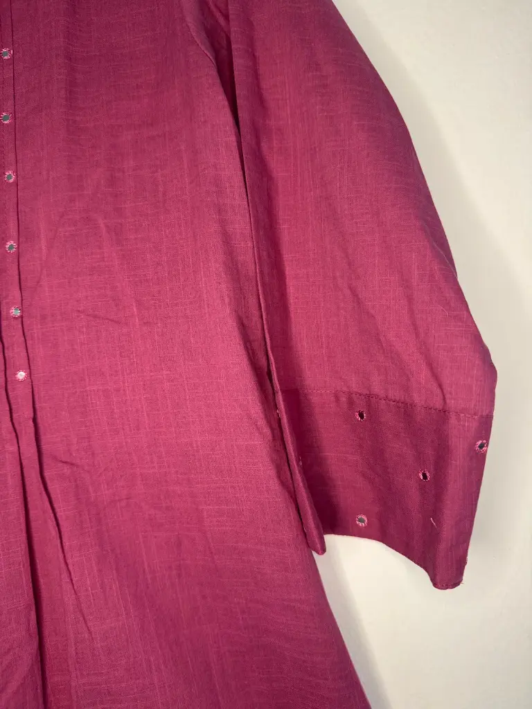 Wine Color Cotton Kurta Pant Set3.webp