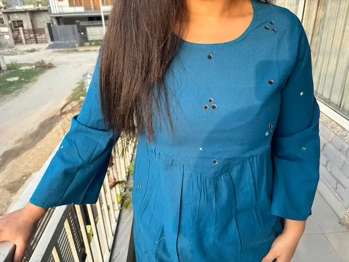 Blue Mirror Kurta Pant Set blue.webp
