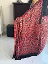 Red Ajrakh Modal Silk Saree Singapore - Shuddh Desi SG 4.webp