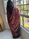 Red Ajrakh Modal Silk Saree Singapore - Shuddh Desi SG 2.webp