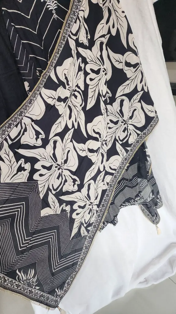 Black Crape Suit with digital Print with work 10.webp
