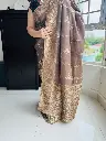 Light Coffee colour organza Saree-Shuddhdesi Sg 2.webp