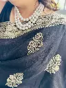 Black Organza Zari border Saree-Shuddhdesi Sg 2.webp