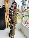 Pestal light Heena (Mehendi)  Premium organza silk 3.webp