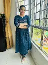Cotton Navy Blue Kurta Pant Set-Shuddhdesi Sg 2.webp
