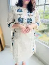 Pure cotton Hand-embroidered Kurta Pant for women-Shuddhdesi Sg 16.webp