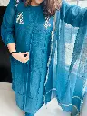 Deep Blue V Neck Mulchanderi 5.webp