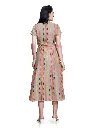 Embroidered Dress Woven Fabric Beige and Orange 2.webp
