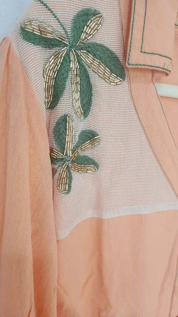 Peach Short Embroiderd Dress 3.webp