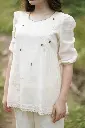 White Coord Set Puff Sleeves 5.webp
