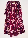 Red Traditional Ikat Print Dress 1.webp