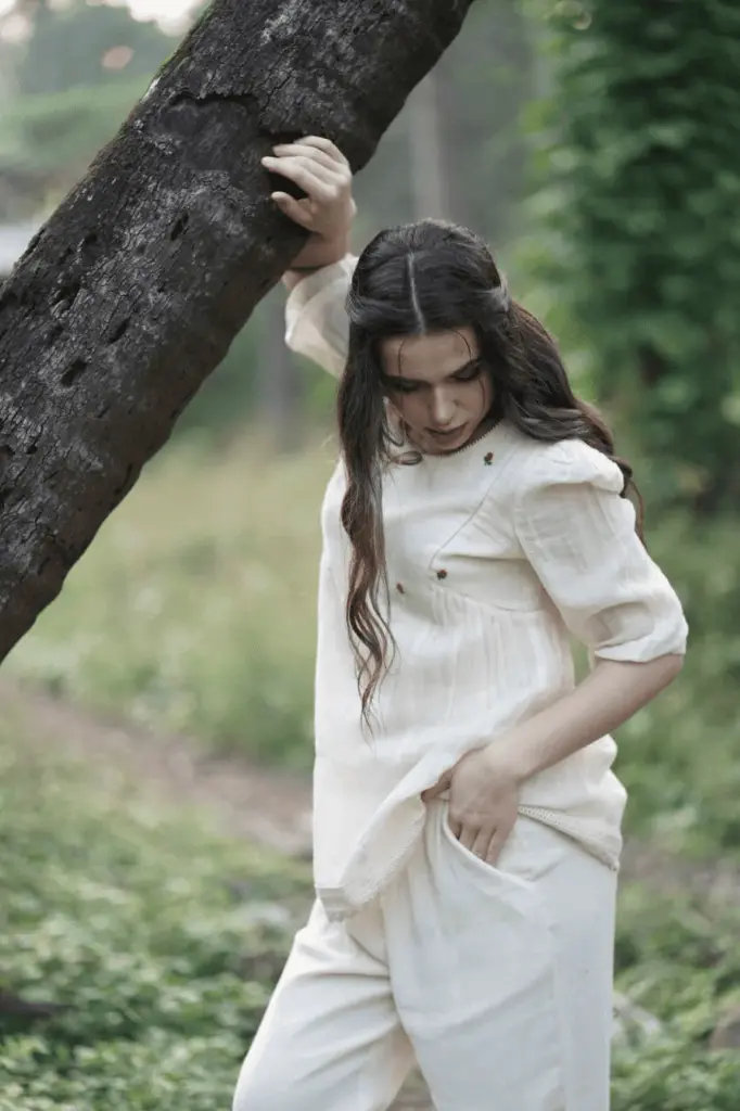 White Coord Set Puff Sleeves 3.webp