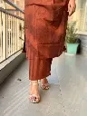 Brown Mirror Kurta Pant Set.webp