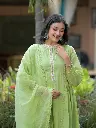 Green Mul Cotton Suit Side Gathers 3.webp