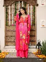 Pink  | Premium Crape  | Pink Premium Crape Party Wear Suit