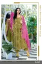 Green and Pink | Pure cotton  | Beautyful Green striped Suit with Noodle Traps
