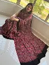 Red  | Premium quality Ajrakh Modal | Saree with Blouse