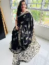 Black | Organza | Black Organza Zari border Saree 