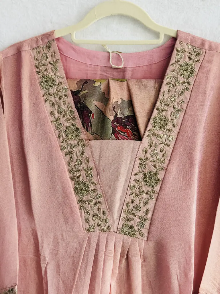 Baby Pink | Tissue Shimmer | Digital Dupatta(R4237)