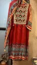 Red | Crape | Red Crape Suit with digital Print with work  and Printed Dupatta with crosia lace 