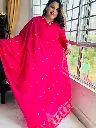 Fusia Pink  | Roman Silk  | Fusia Pink Suit with Light work with Banarasi Dupatta 