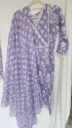 Lavender | Cotton  | Lace with Flower Design Suit Lavender 